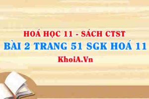Bài 2 trang 51 SGK Hóa 11 Chân trời sáng tạo